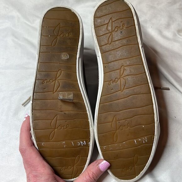 Joie Felton Python Print High Top Leather Sneakers. Size 37 (6.5) - Picture 6 of 8